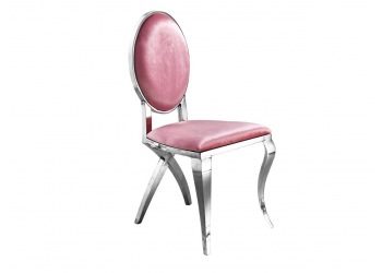 Krzesło srebrne glamour krzyżak