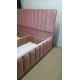 Łóżko tapicerowane pionowe pasy